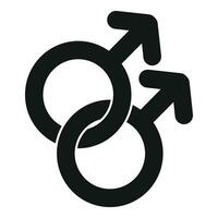 Chain of genders icon simple vector. Gender identity vector