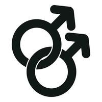 Chain of genders icon simple vector. Gender identity vector