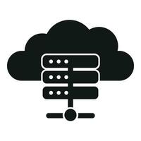 nube datos servidor icono sencillo vector. Internet proveedor vector