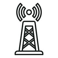 Wifi provider tower icon outline vector. Internet digital data vector