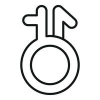 Pride equality support icon outline vector. Gender identity vector