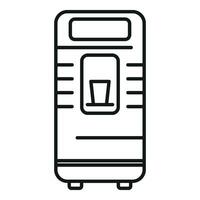 Drinking machine in shop icon outline vector. Vessel cooling vector