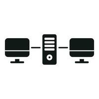 Cloud storage router icon simple vector. Tech admin online vector