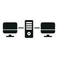 Cloud storage router icon simple vector. Tech admin online vector