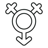 Male surgery poster icon outline vector. Gender identity vector