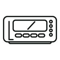 Taximeter vehicle control icon outline vector. Monitor display vector