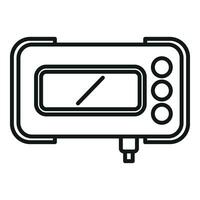 Portable taximeter device icon outline vector. Traffic meter rate vector