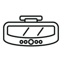 Taximeter location button icon outline vector. Service speed vector