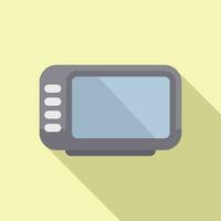 Taximeter button icon flat vector. Radio ride device vector
