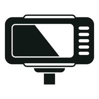 Taximeter gps button icon simple vector. Radio rate drive vector