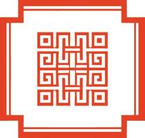 AI generated Chinese style message frame in vintage style vector