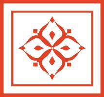 AI generated Chinese style message frame in vintage style vector