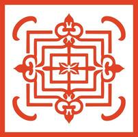 AI generated Chinese style message frame in vintage style vector