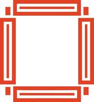 AI generated Chinese style message frame in vintage style vector