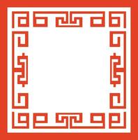 AI generated Chinese style message frame in vintage style vector