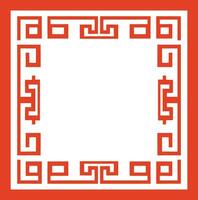 AI generated Chinese style message frame in vintage style vector