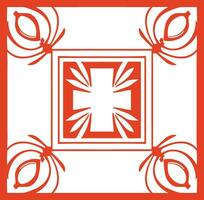 AI generated Chinese style message frame in vintage style vector