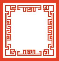 AI generated Chinese style message frame in vintage style vector