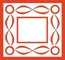 AI generated Chinese style message frame in vintage style vector