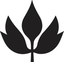 AI generated Leaf or flower logo in spa concept in vintage style vector