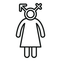 Gender identity icon outline vector. Female diversity vector