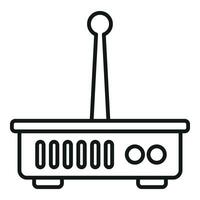 Router internet provider icon outline vector. Data server vector