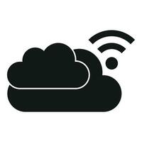 datos nube Internet icono sencillo vector. información tecnología vector