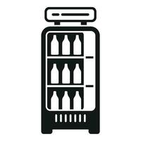 Transported vending machine icon simple vector. Drink cooler vector