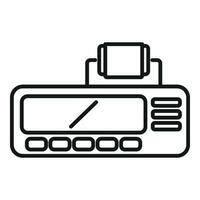 Public service device icon outline vector. Cab app vector