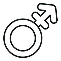 Gender sign icon outline vector. Gender identity agender vector