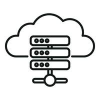 Cloud data server icon outline vector. Internet provider vector