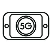 5G phone internet icon outline vector. Digital modern network vector