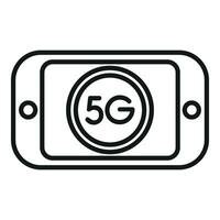 5G phone internet icon outline vector. Digital modern network vector