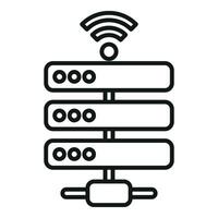 Server data support icon outline vector. Internet provider vector