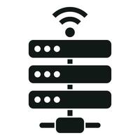 Server data support icon simple vector. Internet provider vector