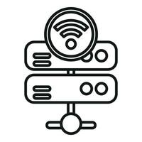 Server data wifi cloud icon outline vector. Internet provider vector