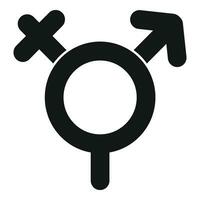 orgullo igualdad icono sencillo vector. apoyo agender bisexual vector