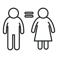 People gender equality icon outline vector. Hetero surgery vector