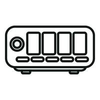 Vehicle control taximeter icon outline vector. City trip app vector