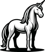 AI generated Unicorn silhouette illustration. Ai  Generative Free vector