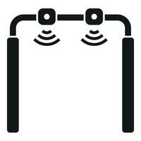 Road sensor control icon simple vector. View crosswalk vector