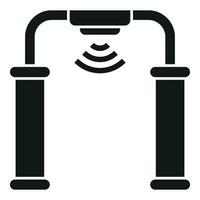 la carretera sensor arco icono sencillo vector. inteligente sistema controlar vector