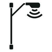 Sensor road control icon simple vector. Safety system vector