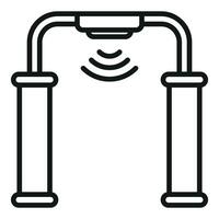 Road sensor arch icon outline vector. Smart system control vector