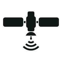 Satellite road sensor icon simple vector. Safety system vector