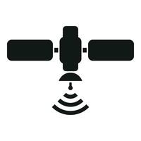 Satellite road sensor icon simple vector. Safety system vector