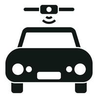 Car road sensor icon simple vector. Safety control vector