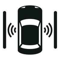 Auto road safety icon simple vector. Sensor control vector