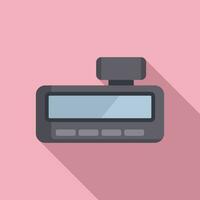 Meter fare control icon flat vector. Trip auto delivery vector