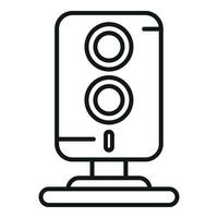 Network lights control icon outline vector. System stop view vector